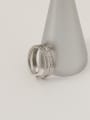 thumb Brass Cubic Zirconia Geometric Minimalist Band Fashion Ring 4