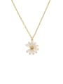 thumb Brass Shell Flower Minimalist Trend Korean Fashion Necklace 0