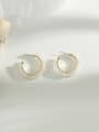 thumb Copper Crystal  Cute Exaggerated circle hollow  Stud Trend Korean Fashion Earring 2