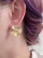 thumb Brass Geometric Minimalist Stud Earring 1