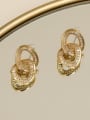 thumb Copper Cubic Zirconia Geometric Minimalist Stud Trend Korean Fashion Earring 1