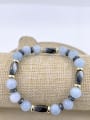 thumb Natural Stone Irregular Bohemia Beaded  Stainless Steel  Bracelet 1