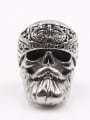 thumb Stainless steel Skull Vintage Band Ring 4