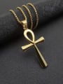 thumb Titanium Steel Smooth Cross Vintage Necklace For Men 3