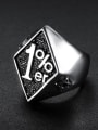 thumb Stainless steel digital Triangle Vintage Band Ring 3