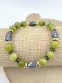 thumb Natural Stone Irregular Bohemia Beaded  Stainless Steel  Bracelet 0