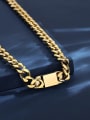 thumb Stainless steel Shell Geometric Hip Hop Cuban Necklace 1