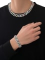 thumb Brass Cubic Zirconia Geometric Luxury Link Bracelet 1
