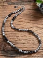 thumb Stainless steel Natural Stone Geometric Bohemia Beaded Necklace 0