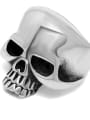 thumb Titanium Skull Statement  Ring 1