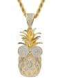 thumb Brass Cubic Zirconia Pineapple Trend Necklace 0