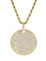 thumb Brass Cubic Zirconia Round Trend Necklace 1