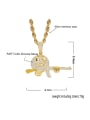 thumb Brass Cubic Zirconia Cartoon emoji holding gun Hip Hop Necklace 2