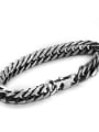 thumb Titanium Steel Hollow Geometric Chain Vintage Link Bracelet 3