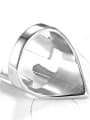 thumb Stainless steel Mask Geometric Vintage Band Ring 2