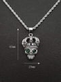 thumb Titanium Steel Rhinestone Skull Vintage Necklace For Men 1
