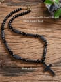 thumb Stainless steel Natural Stone Cross Bohemia Beaded Necklace 1