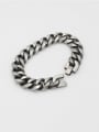 thumb Titanium Steel Hollow Geometric  Chain Vintage Link Bracelet 2