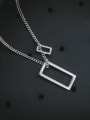 thumb Titanium Steel Geometric Minimalist Long Strand Necklace 2