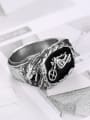 thumb Stainless steel Motorcycle Geometric Vintage Band Ring 0