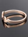 thumb Titanium Irregular Minimalist Band Ring 4