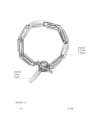 thumb Titanium Steel Geometric Hip Hop Link Bracelet 3