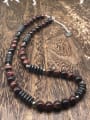 thumb Stainless steel Natural Stone Irregular Hip Hop Beaded Necklace 2