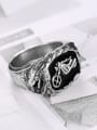 thumb Stainless steel Motorcycle Geometric Vintage Band Ring 3