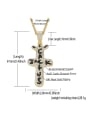thumb Brass Cubic Zirconia Cross Hip Hop Necklace 4