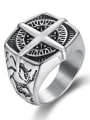 thumb Stainless steel Cross Vintage Band Ring 4