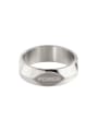 thumb Titanium Steel Geometric Minimalist Band Ring 3