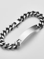 thumb Titanium geometry Minimalist Link Bracelet 1