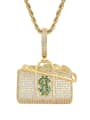 thumb Brass Cubic Zirconia dollar packet Luxury Necklace 0