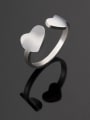 thumb Titanium Heart Minimalist Band Ring 2