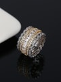 thumb Brass Cubic Zirconia Round Hip Hop Band Ring 2