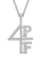 thumb Brass Cubic Zirconia Number Dainty Number Necklace 2