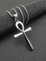thumb Titanium Steel Smooth Cross Vintage Necklace For Men 2