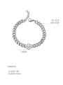 thumb Titanium Steel Smiley Minimalist Link Bracelet 4