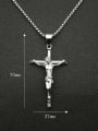 thumb Titanium Steel Religious Vintage Regligious Cross Pendant Necklace For Men 1