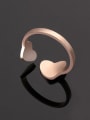 thumb Titanium Heart Minimalist Band Ring 3