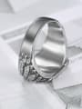 thumb Stainless steel Motorcycle Geometric Vintage Band Ring 1