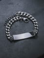 thumb Titanium Steel Geometric Hip Hop Link Bracelet 2