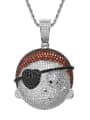 thumb Brass Cubic Zirconia Rick And Morty Hip Hop Necklace 1