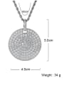 thumb Brass Cubic Zirconia Round Trend Necklace 4