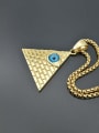 thumb Titanium Eye Triangle Hip Hop Necklace For Men 3