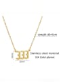 thumb Stainless steel Number Minimalist Necklace 3