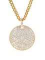 thumb Brass Cubic Zirconia Round Trend Necklace 0
