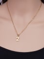 thumb Stainless steel Minimalist Number  Pendant Necklace 1