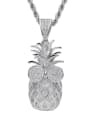 thumb Brass Cubic Zirconia Pineapple Trend Necklace 1