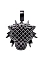 thumb Brass Cubic Zirconia Black Leopard Hip Hop Necklace 1